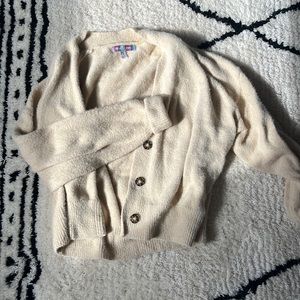 Cream sweater button urban outfitters